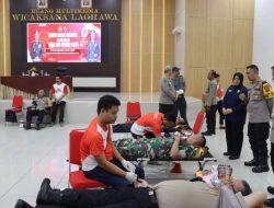 HUT Humas Polri Ke-73, Polres OKU Gelar Donor Darah Serentak